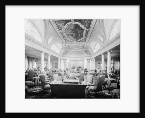 First Class Lounge on the 'Aquitania' (1914) by Bedford Lemere & Co.