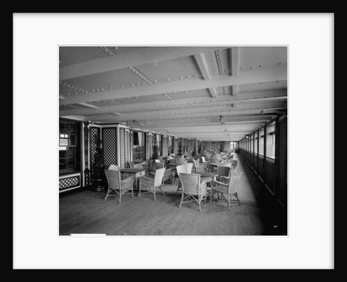 First Class Garden Lounge on the 'Aquitania' (1914) by Bedford Lemere & Co.