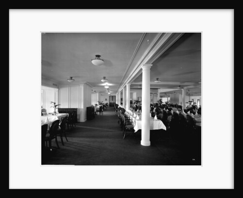 Second Class Dining Saloon on the 'Aquitania' (1914) by Bedford Lemere & Co.