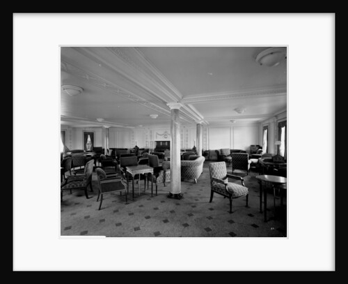 Second Class Lounge on the 'Aquitania' (1914) by Bedford Lemere & Co.