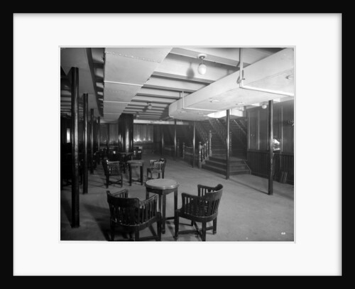 Third Class General Room on the 'Aquitania' (1914) by Bedford Lemere & Co.