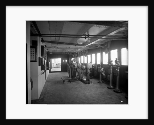 Wheelhouse on the 'Aquitania' (1914) by Bedford Lemere & Co.