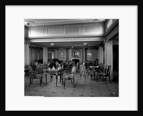 Second Class Smoking Room on the 'Aquitania' (1914) by Bedford Lemere & Co.