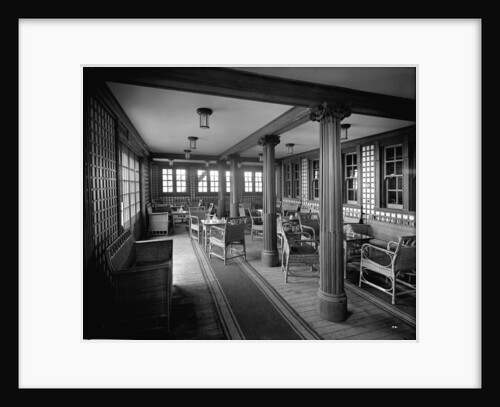 Second Class Verandah Cafe on the 'Aquitania' (1914) by Bedford Lemere & Co.