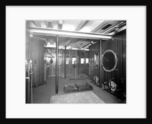 Second Class Gymnasium on the 'Aquitania' (1914) by Bedford Lemere & Co.