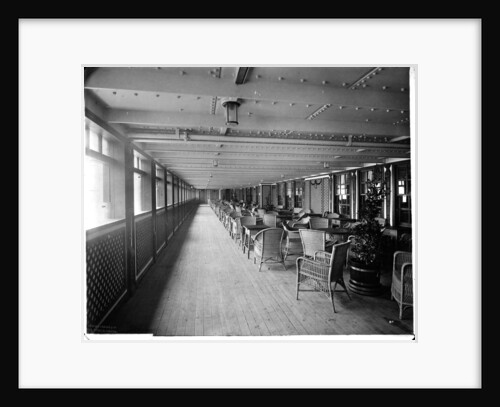 First Class Garden Lounge on the 'Aquitania' (1914) by Bedford Lemere & Co.
