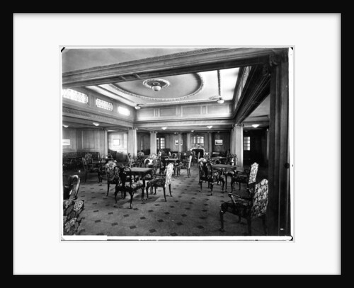 Second Class Smoking Room on the 'Aquitania' (1914) by Bedford Lemere & Co.