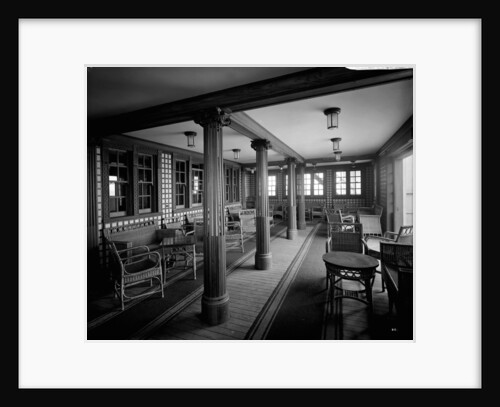 Second Class Verandah Cafe on the 'Aquitania' (1914) by Bedford Lemere & Co.