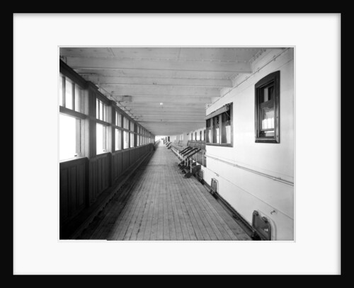 First Class Promenade on the 'Aquitania' (1914) by Bedford Lemere & Co.