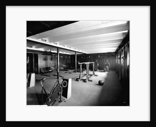 First Class Gymnasium on the 'Aquitania' (1914) by Bedford Lemere & Co.