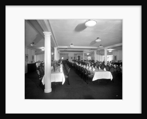 Second Class Dining Saloon on the 'Aquitania' (1914) by Bedford Lemere & Co.