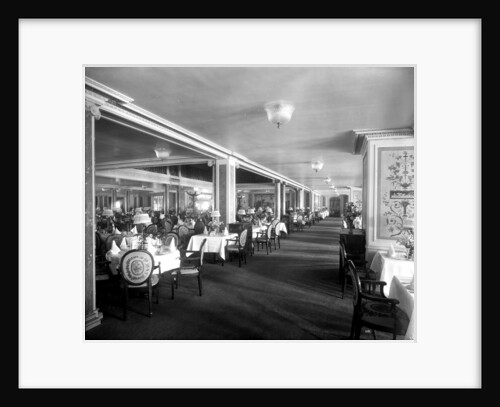 First Class Dining Saloon on the 'Aquitania' (1914) by Bedford Lemere & Co.