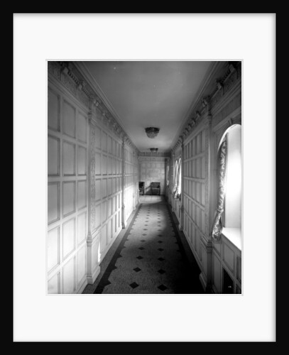 Corridor to the First Class Grill Room on the 'Aquitania' (1914) by Bedford Lemere & Co.