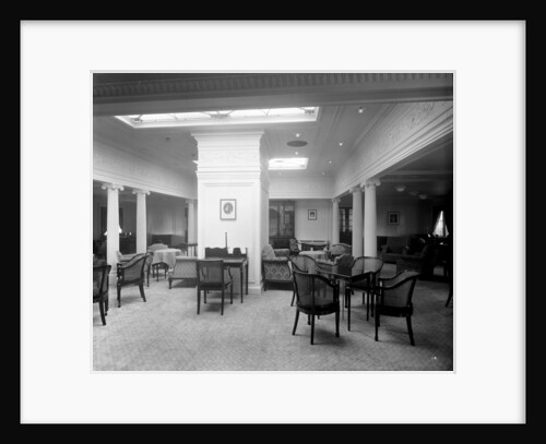 Second Class Drawing Room on the 'Aquitania' (1914) by Bedford Lemere & Co.