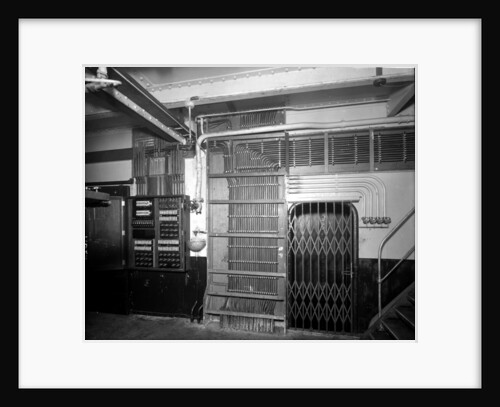 Electrical wiring in the First Class Pantry on the 'Aquitania' (1914) by Bedford Lemere & Co.