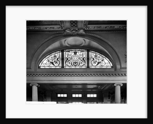 Window above the First Class Lounge on the 'Aquitania' (1914) by Bedford Lemere & Co.