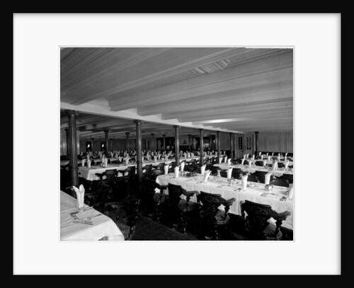 Second Class Dining Saloon on the 'Adriatic' (1906) by Bedford Lemere & Co.