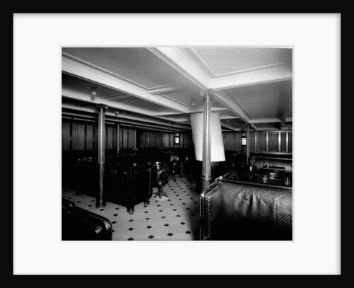 Second Class Smoking Room on the 'Adriatic' (1906) by Bedford Lemere & Co.