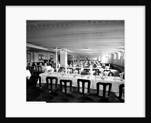 Third Class Dining Saloon on the 'Adriatic' (1906) by Bedford Lemere & Co.