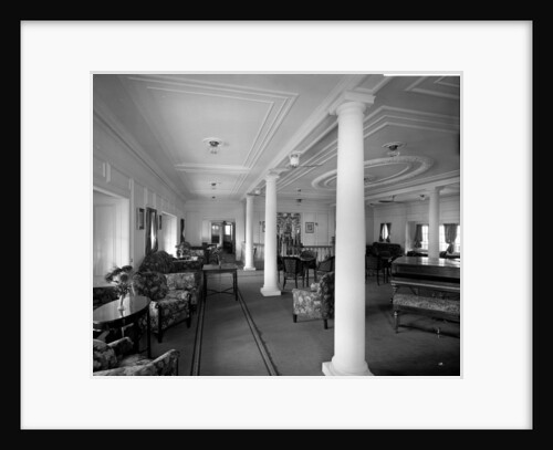 Cabin Class Lounge on the 'Missanabie' (1914) by Bedford Lemere & Co.