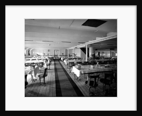 Third Class Dining Saloon on the 'Missanabie' (1914) by Bedford Lemere & Co.