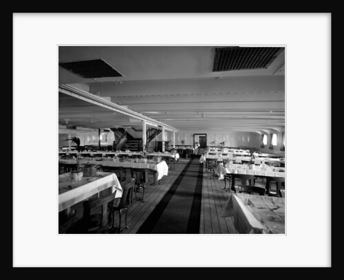 Third Class Dining Saloon on the 'Missanabie' (1914) by Bedford Lemere & Co.