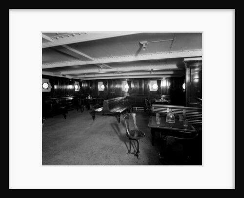 Third Class Smoking Room on the 'Missanabie' (1914) by Bedford Lemere & Co.