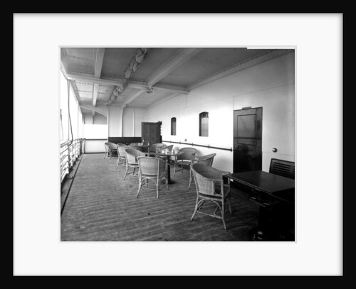 Cabin Class Verandah Cafe on the 'Missanabie' (1914) by Bedford Lemere & Co.