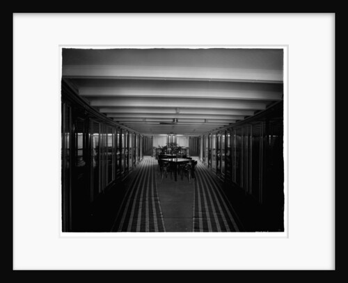 Promenade Deck on the 'Ciudad de Buenos Aires' (1914) by Bedford Lemere & Co.