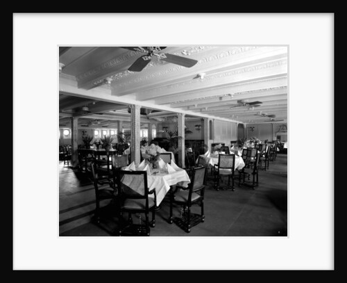 First Class Dining Saloon on the 'Essequibo' (1914) by Bedford Lemere & Co.