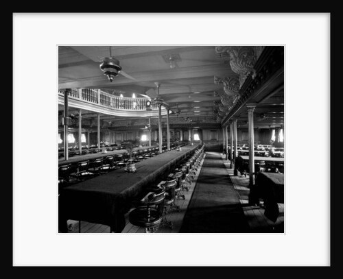 First Class Dining Saloon on the 'Kaisar-i-Hind' (1914) by Bedford Lemere & Co.