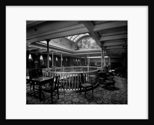 First Class Music Room on the 'Kaisar-i-Hind' (1914) by Bedford Lemere & Co.