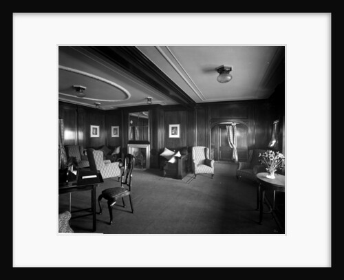 Cabin Class Drawing Room on the 'Metagama' (1915) by Bedford Lemere & Co.