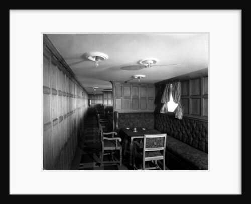 Cabin Class Card Room on the 'Metagama' (1915) by Bedford Lemere & Co.