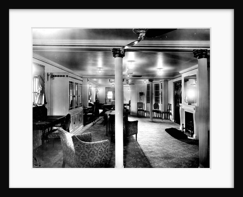 First Class Library and Writing Room on the 'Niagara' (1913) by Bedford Lemere & Co.