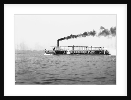 River gunboat, 'Sternwheel' (1911) under way in Southampton Water during builder's trials, prior to dismantling and despatch to Baghdad by unknown