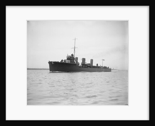 Torpedo boat destroyer HMS 'Meteor' (1914), under way in Southampton Water by unknown