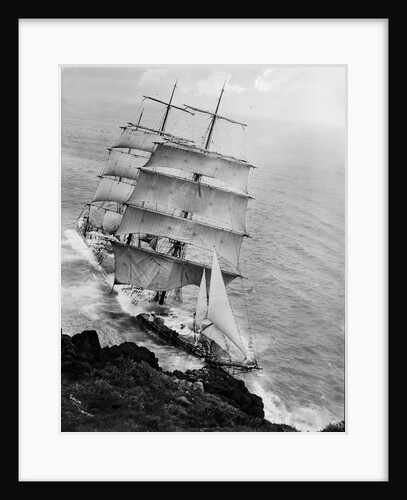 The three-masted barque Gunvor (1895) on the rocks at Pedn Boar, near Coverack by Gibson & Sons of Scilly