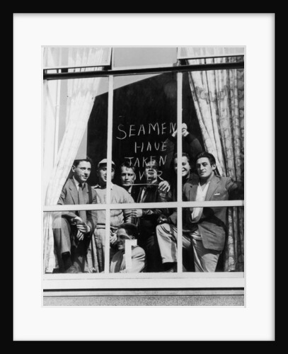 Striking Seamen, barricaded into the National Union of Seamen Office by unknown