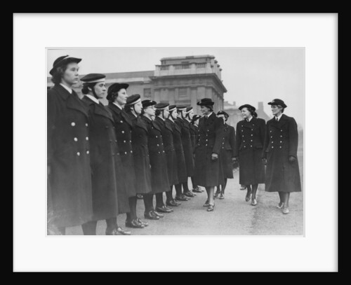 Inspection by the Duchess of Kent of Women's Royal Naval Service (WRNS) Officers' Training Corps by unknown