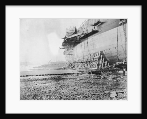 View of Brunel's 'Great Eastern' prior to her 1858 launch by unknown
