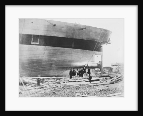 View of Brunel's 'Great Eastern' prior to her 1858 launch by unknown