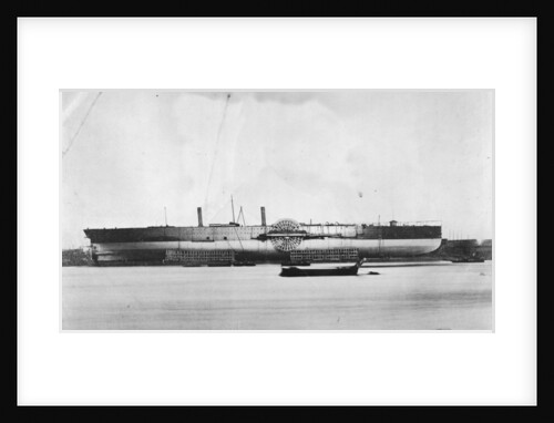 View of Brunel's 'Great Eastern' prior to her 1858 launch by unknown