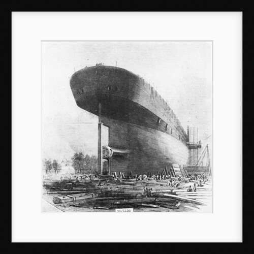 View of Brunel's 'Great Eastern' prior to her 1858 launch by Unknown