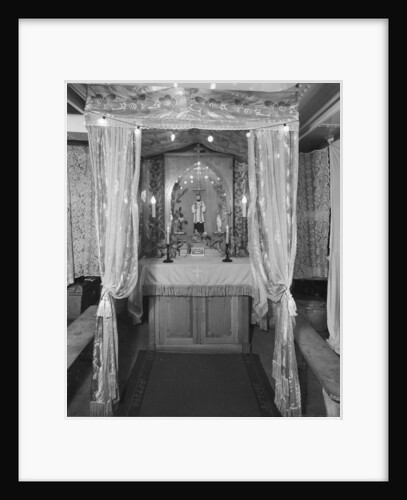A Goan altar dedicated to St Francis Xavier on board the P&O liner 'Strathallen' by unknown