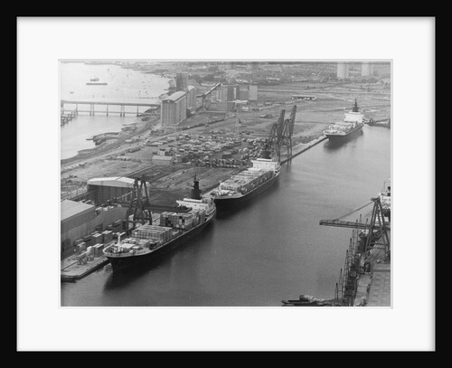 Container ships 'Discovery Bay', 'Flinders Bay' and 'Jervis Bay' at Tilbury by unknown