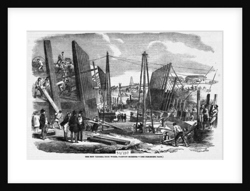 Building the Royal Victoria Docks, 9 September 1854 by unknown