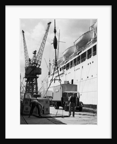 Loading the 'Corfu' at the King George V Dock by unknown