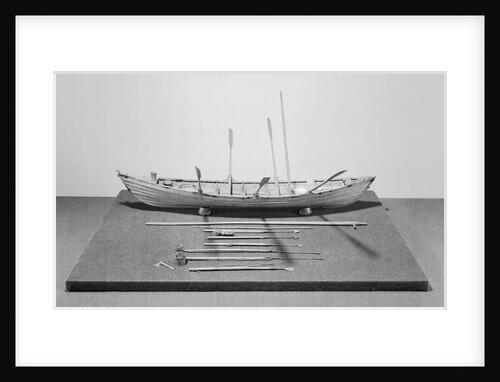 Six-oared American whaleboat, starboard broadside by unknown