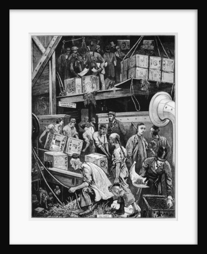 In December 1877 the 'Louden Castle' discharged 40,000 packages of China tea at the London Docks by Illustrated London News December 1877 page 544